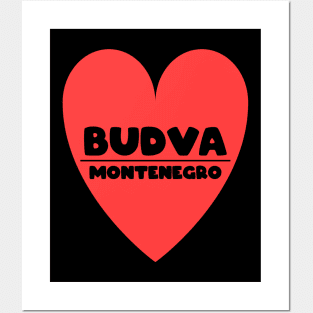 Budva - Montenegro - heart Posters and Art